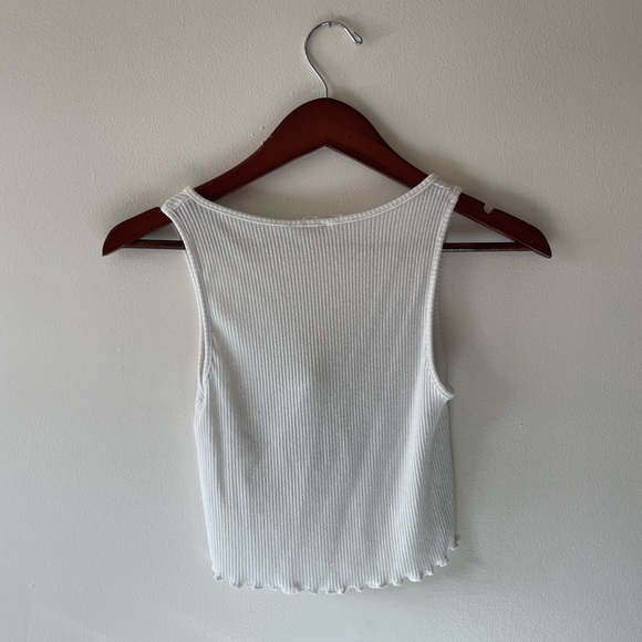White Ruffle Tank - Picture 4 of 4